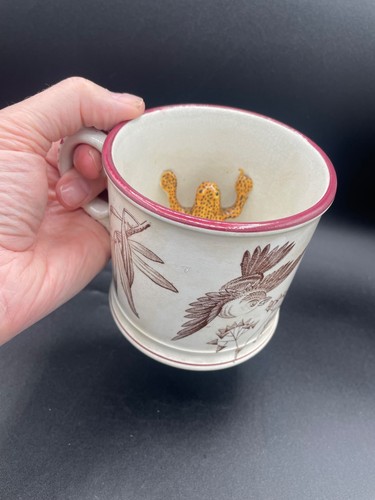 Antique frog mug with spotted - ,