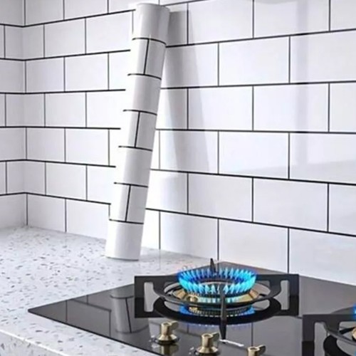 Marble tile wallpaper kitchen - tile,