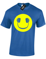 SMILE HEADPHONES MENS T SHIRT