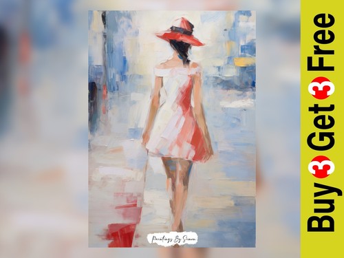 Woman walking oil - woman, walking,
