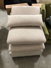 Armless Boucle Reading Chair