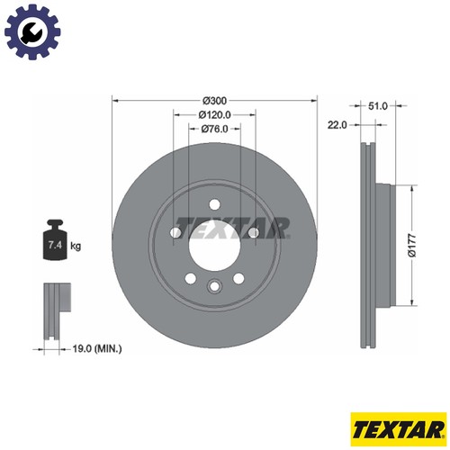 Brake disc 92288503 for vw - disc,