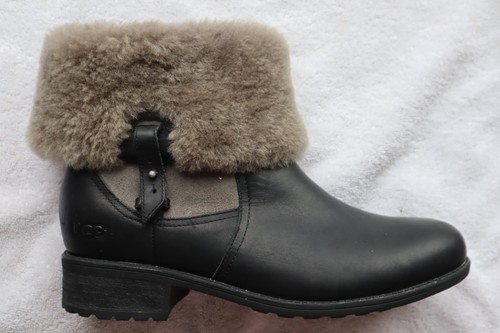 Black leather gray suede - gray, &
