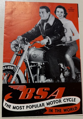 1952 oem bsa motorcycle - bsa, sales