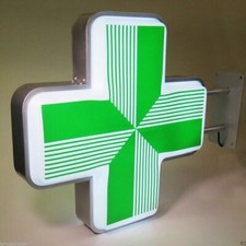 Green cross 55cm pharmacy - green, sign