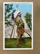 Postcard Winnebago Indian