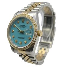 Rolex Bi-metal Datejust 36mm With Diamond Dot Dial And Diamond Bezel.