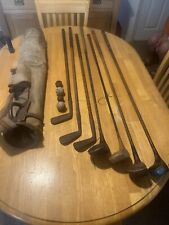 Antique Golf Clubs - Some c150 Years Old - Plus Antique Bag And Golf Ball
