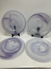 4 Purple Lilac Swirl Glass