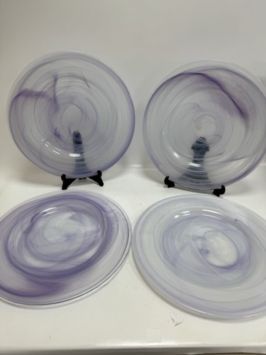 Purple lilac swirl glass - purple,