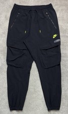Nike Air Max Woven cargo pants Black & Volt Men’s size Large, GreatCond RARE
