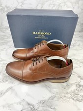 Hammond & Co By Patrick Grant Derby Shoes Men's UK 8 Brown Leather Lace Formal