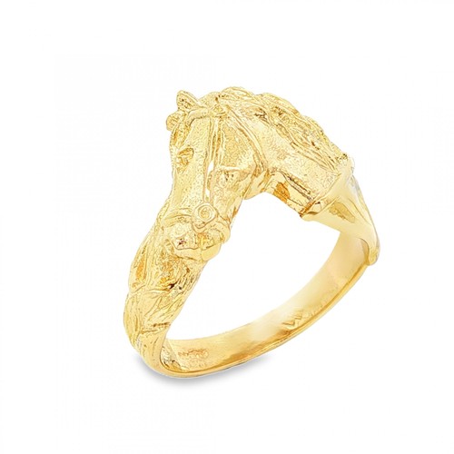 9ct yellow gold horse - yellow,