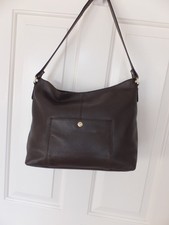 Cellini Brown Leather Medium Over Shoulder Bag Handbag Genuine Italian Leather