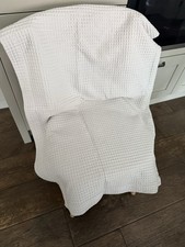 Marks And Spencer Waffle Cotton Throw In Grey 200 X 150 Cm