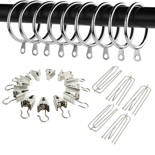 Curtain pole rings with eye - with,