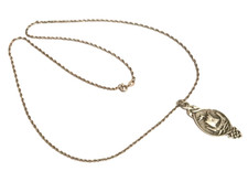 Vintage Sterling silver Iona pendant 22 inch chain necklace