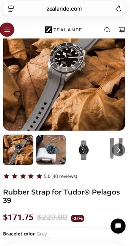 Zealande rubber watch strap - rubber,