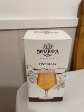 RARE ITEM- BNIB Menabrea Biella Italia Lager  Pint Size Chalice Glass