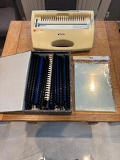 Rexel CB255 Desktop A4 Comb Binding Machine with combs & assorted coversheets.