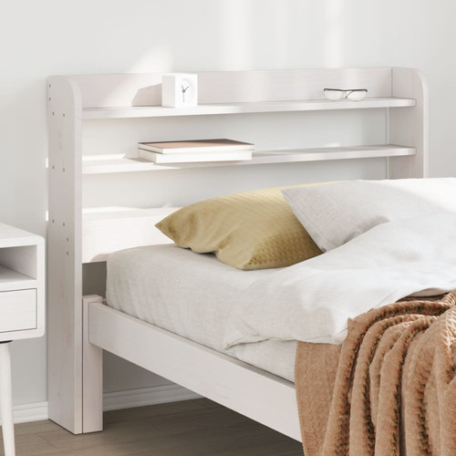 Headboard solid pinewood white - headboard,