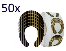 50x Acrylic Nail Horseshoe Forms Salon Sculpting UV Gel Beauty Sculptured Tips