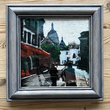 Framed Original Mixed Media Artwork with Acrylic Painted Elements, Signed.