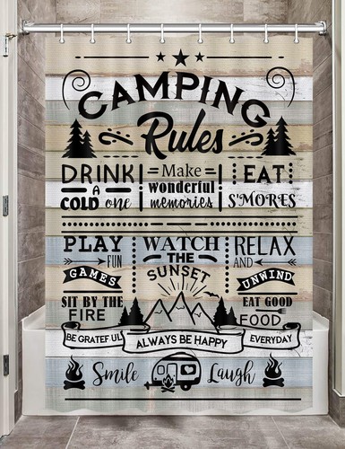 Camper shower curtain for - camper, rv