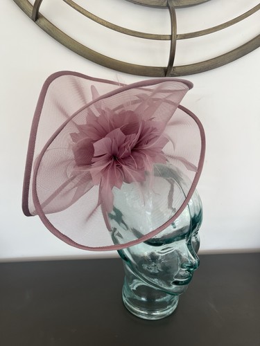 Purple aubergine fascinator