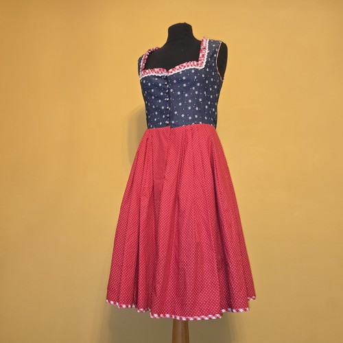Red navy blue corset - &,