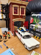 PLAYMOBIL GHOSTBUSTERS EHCO-1 & x7figs FISHER PRICE FIRE STATION & x2 NARUTO fig