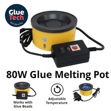 80W Adjustable Glue Melting Pot Hot Melt Beads Granules Craft DIY UK Plug