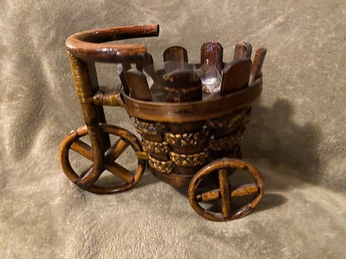 Bamboo rattan wicker tricycle - rattan,