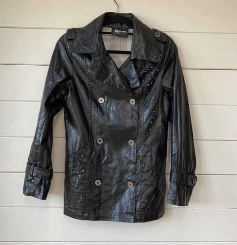 Punky shiny black jacket - shiny,