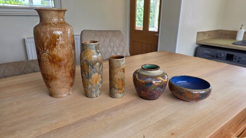 Royal doulton vase and bowls