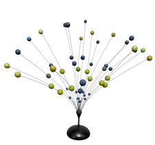 Vintage Kinetic 1960s Atomic Starburst Blue & Green Balls Made in England