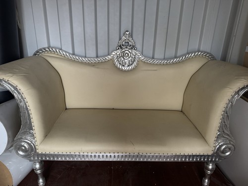 Silver leather wedding throne - wedding,