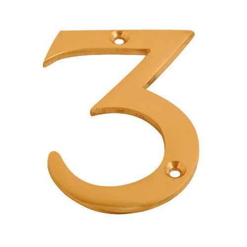 Polished brass numerals - polished,
