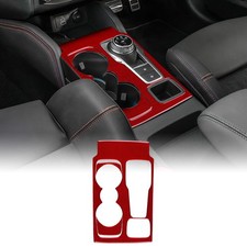 Fits For Ford Focus 2019-2025 Car Gear Shift Frame Sticker Real RED Carbon Fiber