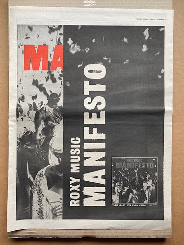 Roxy music manifesto poster - roxy,