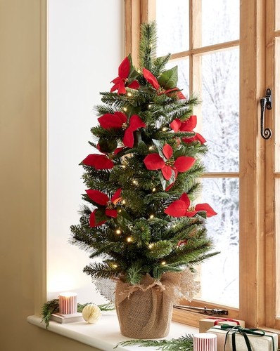 Poinsettia 3ft christmas tree - 3ft,