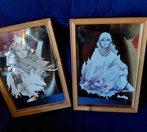 Pair vintage art nouveau - art,