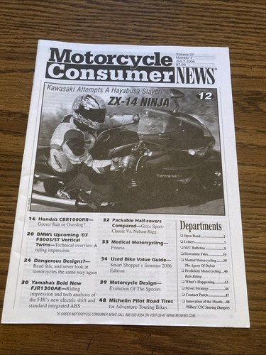 Motorcycle consumer news july - motorcycle,