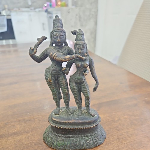 Antique brass hindu god radha - antique,