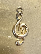 14k Gold Polished Treble Clef