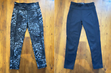 SWEATY BETTY Reversible Leggings - Grey & Black - Gym Fitness - Size XS / UK 8