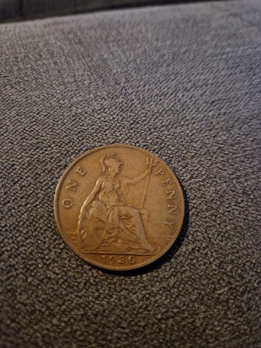1930 george one penny - v,