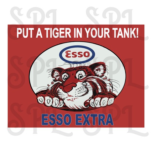 Esso tiger retro style metal - retro,