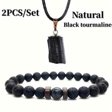 2 PCS Black Tourmaline bead