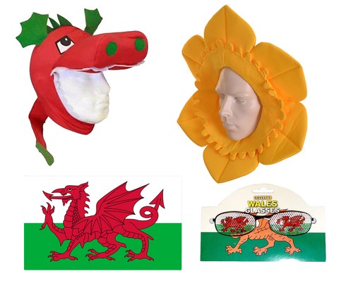 Welsh daffodil dragon hat flag - daffodil,
